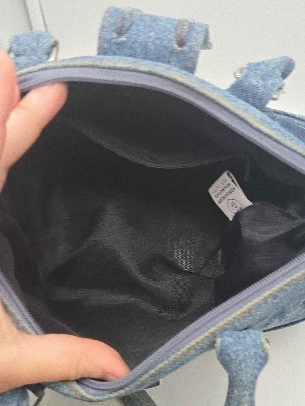 Vintage Hand & Heart Upcycled Denim Doctor Satchel Bag